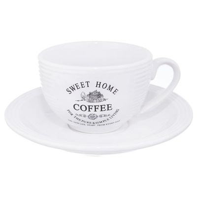 ORION Ceramic cup + saucer 0,25L SWEET HOME