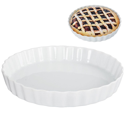 Tart Tin Ceramic White 24 cm