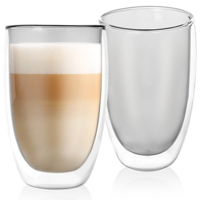 Double Walled Glass with Double Walls for Latte DOUBLE 460 ml 2 pcs