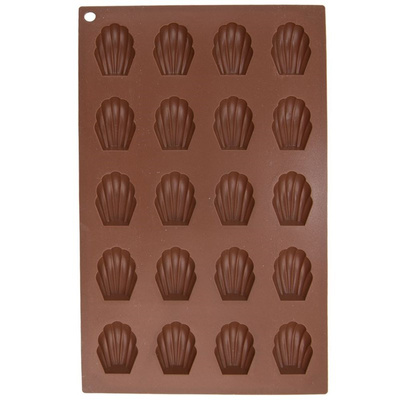 Cookie Mold Silicone Brown Shells SILLINIE