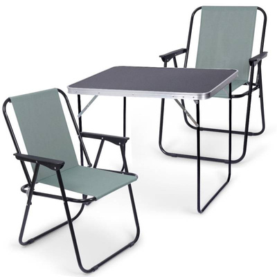 Stół turystyczny składany z dwoma krzesłami