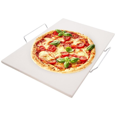 Pizza Stone Chamotte with a Stand 2 pcs