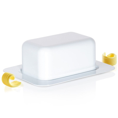 Butter Dish Steel White