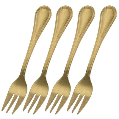 ORION GOLD dessert forks for cake 4 pieces