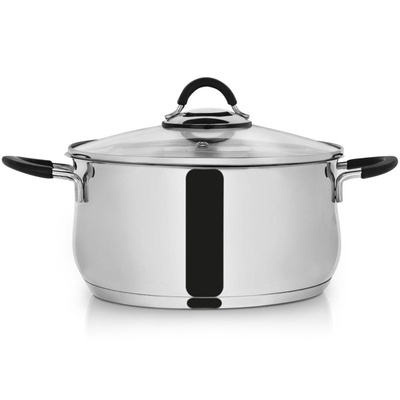 Pot Steel with Glass Lid DALIE 14 cm, 1 l