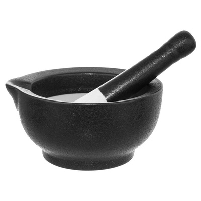 ORION Mortar for spices, pesto, porcelain, black 12 cm