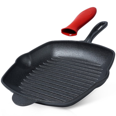 Grill Pan Cast Iron Square with Silicone Liner CAST LINE 28x28 cm