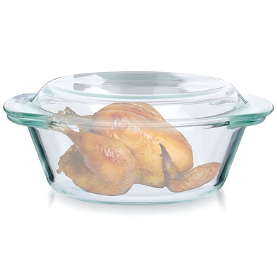 Casserole Dish with Lid Glass 1 l+270 ml