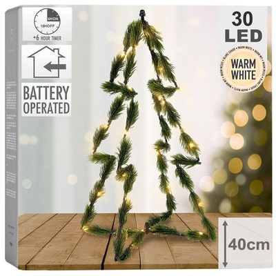 Luminous Artificial Christmas Tree Green 30 LED 40 cm