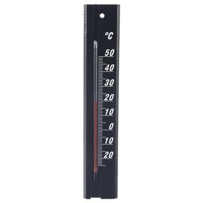 Termometr uniwersalny drewniany czarny 20 cm