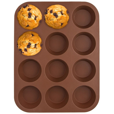 Muffin Tray Silicone Brown SILLINIE