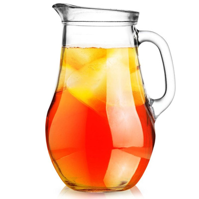 ORION Glass jug for water compote lemonade drinks with handle 2,1L