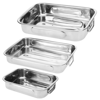 Roasting Tin Steel Rectangular 3 pcs