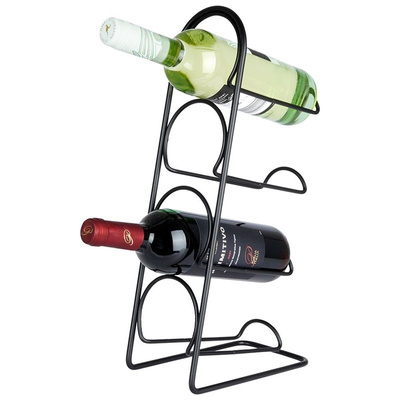Wine rack for 4 bottles metal 43 cm