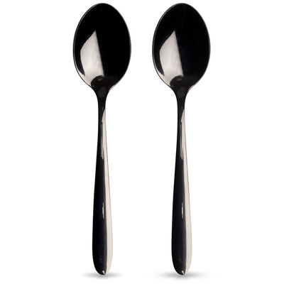 Teaspoons Steel Black BLACK 2 pcs