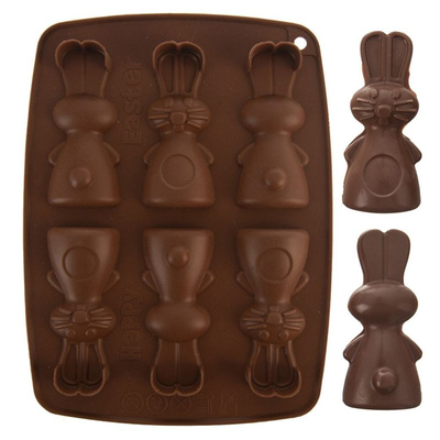 Cookies and Chocolate Mold Silicone Brown Bunny SILLINIE