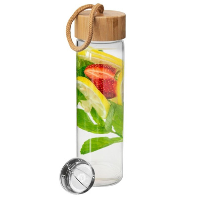 Water Bottle Glass with Strainer 450 ml